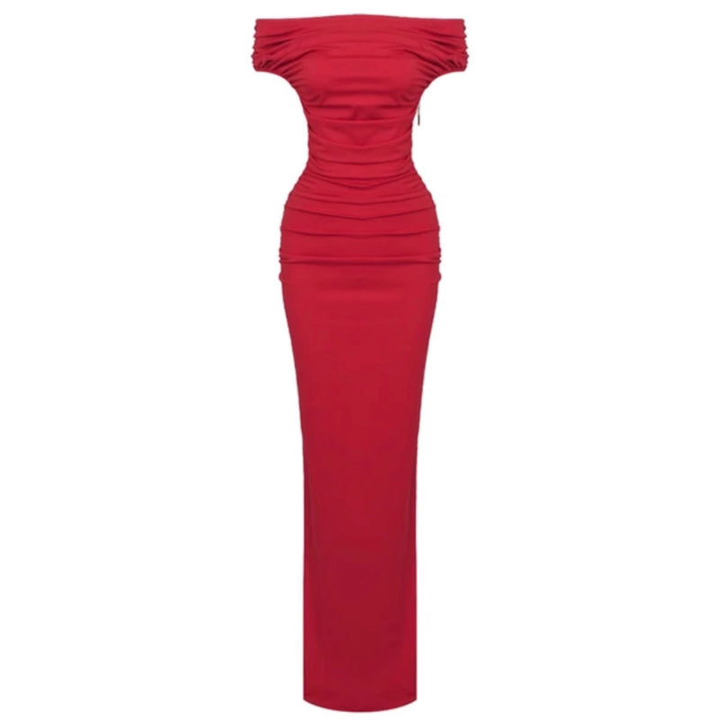 DION RED MAXI DRESS